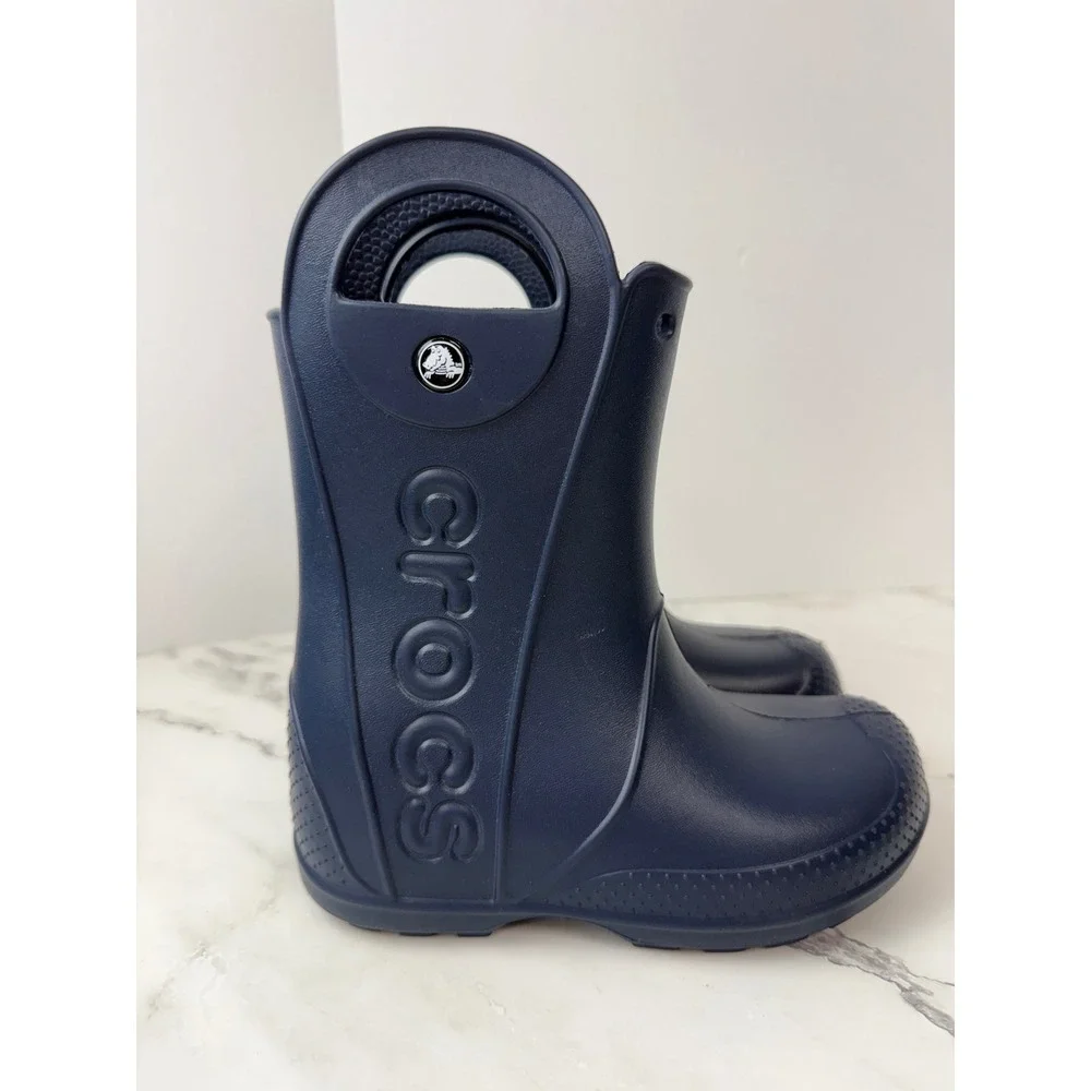 Crocs Unisex Kids Handle Rain Boots Blue size 13